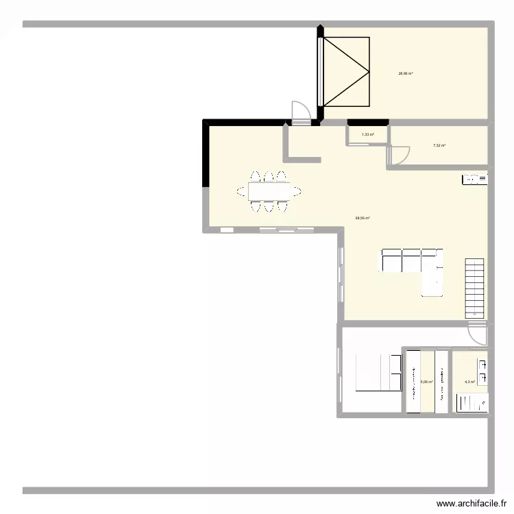 La plaine 2. Plan de 6  et 115 m²