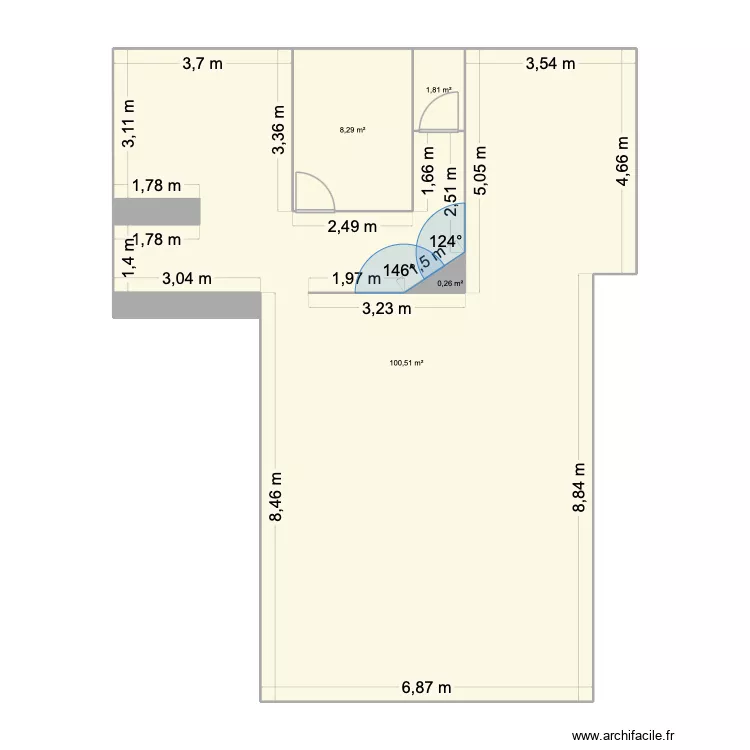 Afadelec. Plan de 4  et 111 m²
