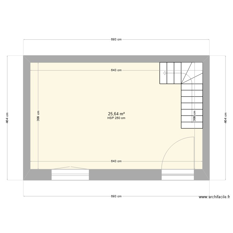 maison saint bertrand. Plan de 1 pièce et 26 m2