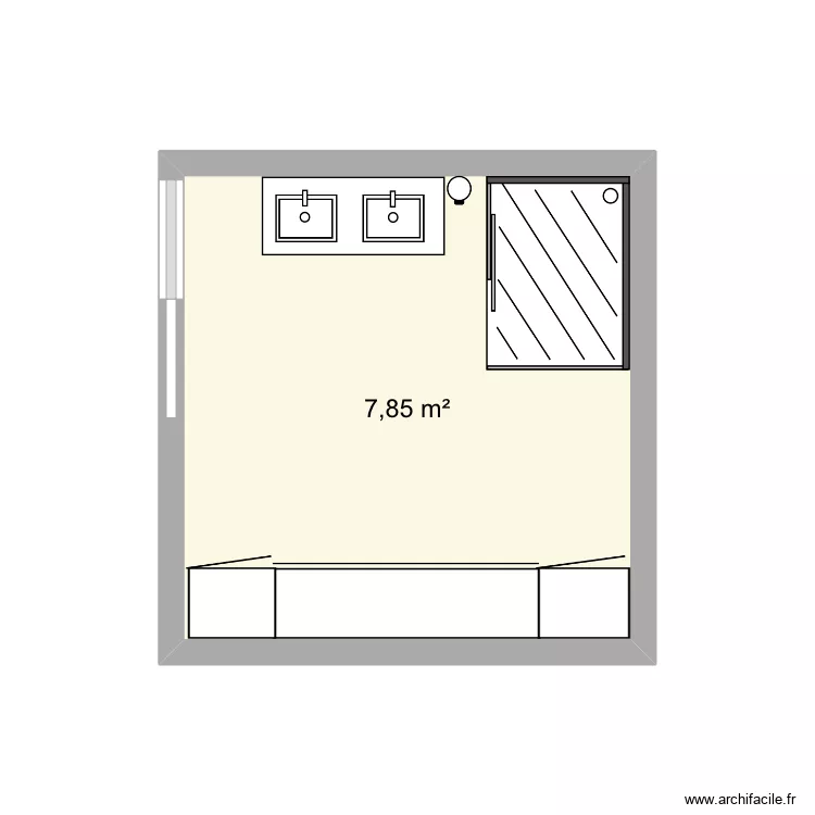 Sale de bain. Plan de 