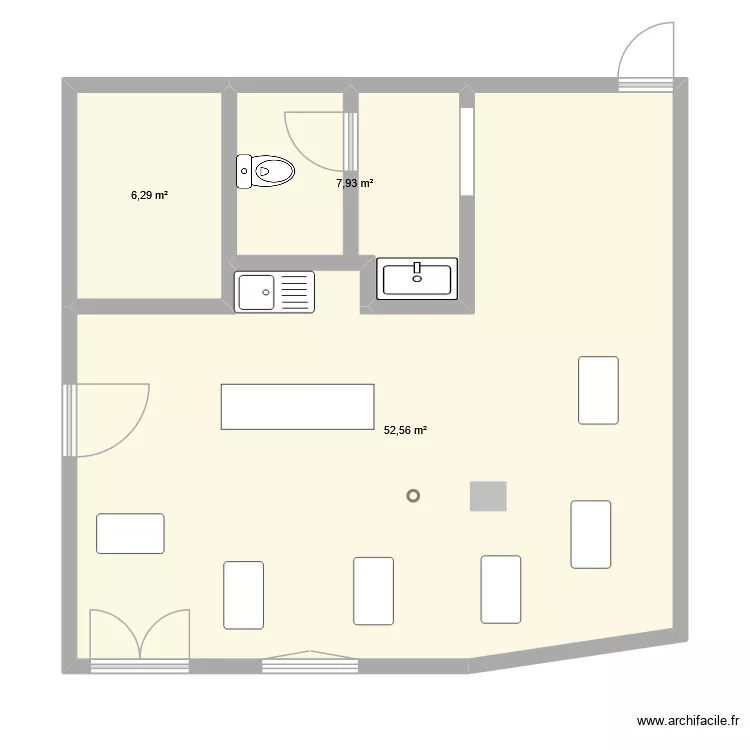 Le p'tit Zinc. Plan de 3 Pièces et 67 m² Le p'tit Zinc. Plan de 3 Pièces et 67 m²