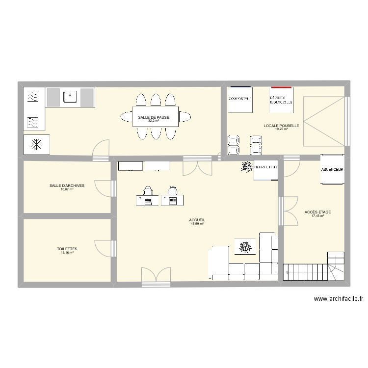 Synbioprint 2. Plan de 6 pièces et 139 m2