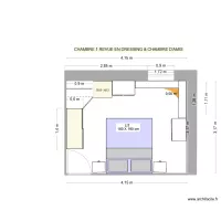 CHAMBRE 1 amenagee en  chambre d'amis et dressing REV 26 av25