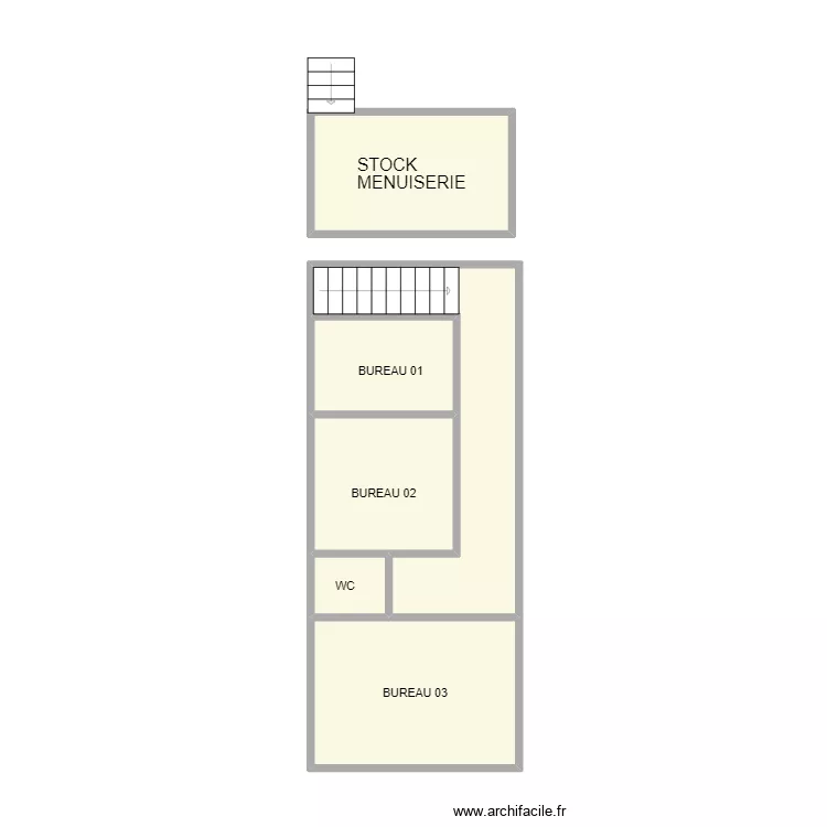 VALDEYRON ETAGE. Plan de 6 et 35 m² VALDEYRON ETAGE. Plan de 6 et 35 m²
