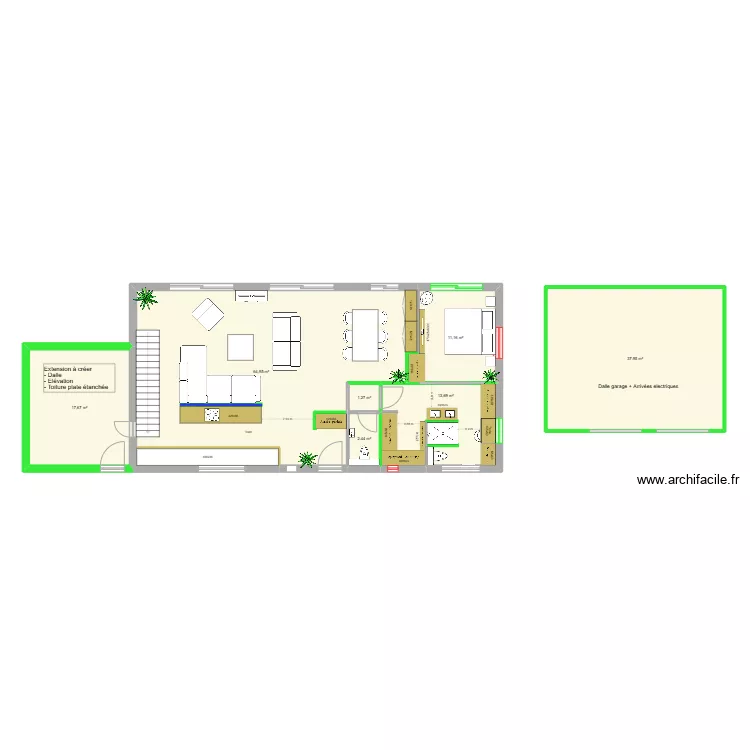 Villa Grasse - RDC V11. Plan de 