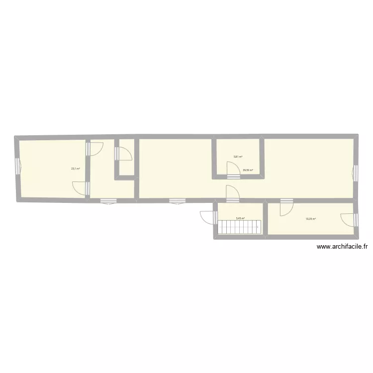 3 maisons 1 er. Plan de 