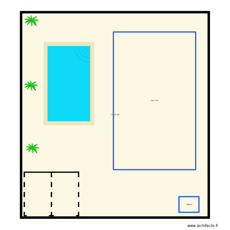 maison inle. Plan de 3 pièces et 325 m2