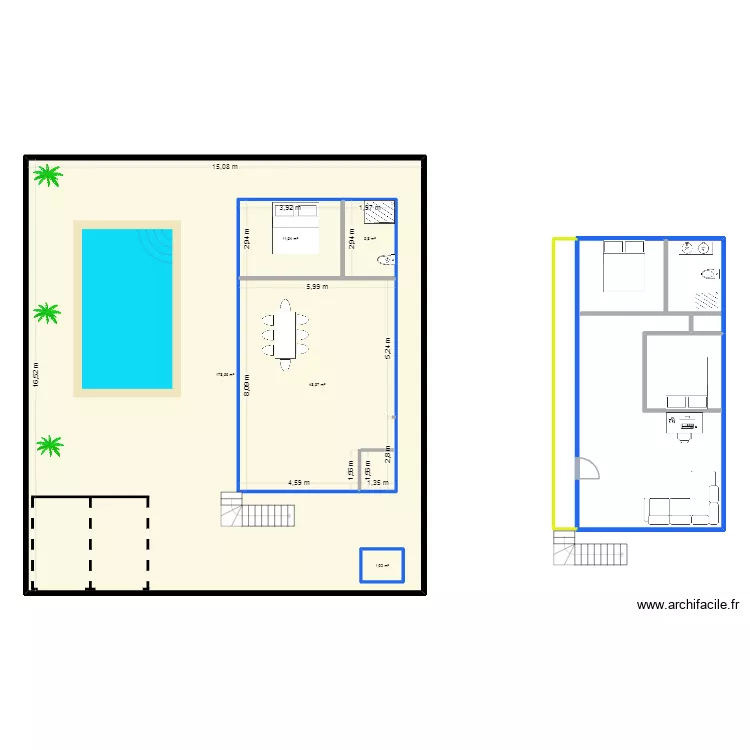 maison inle. Plan de 5 pièces et 317 m²