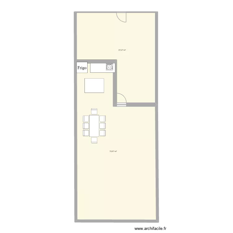 Larhat. Plan de 2 Pièces et 110 m² Larhat. Plan de 2 Pièces et 110 m²