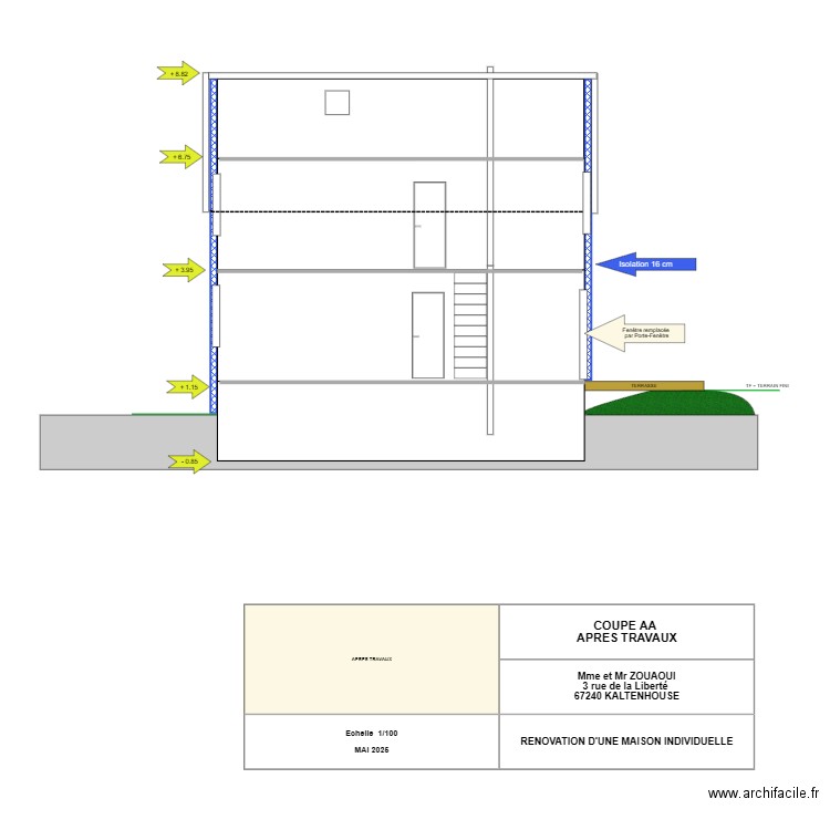 ZOUAOUI COUPE AA. Plan de 0 pièce et 0 m2