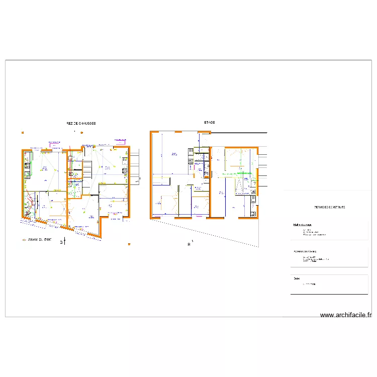 Plan d'implantation RDC. Plan de 