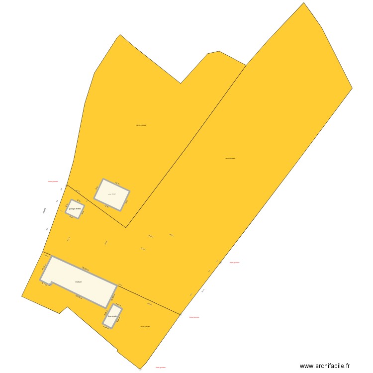 GARAGE ET ATELIER 17,5. Plan de 4 pièces et 448 m2