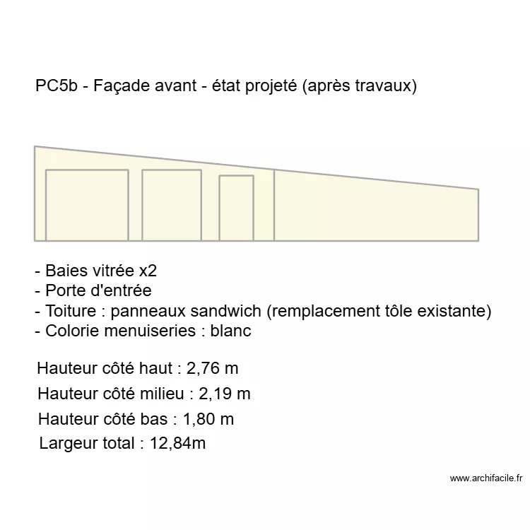 facade apres travaux. Plan de 0 pièce et 0 m2