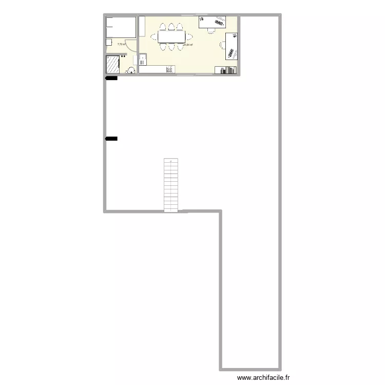 BUREAU GAEC 2. Plan de 2  et 33 m²