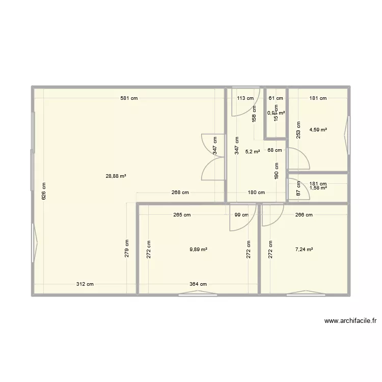 MATHILDE DRAPE. Plan de 7  et 58 m²