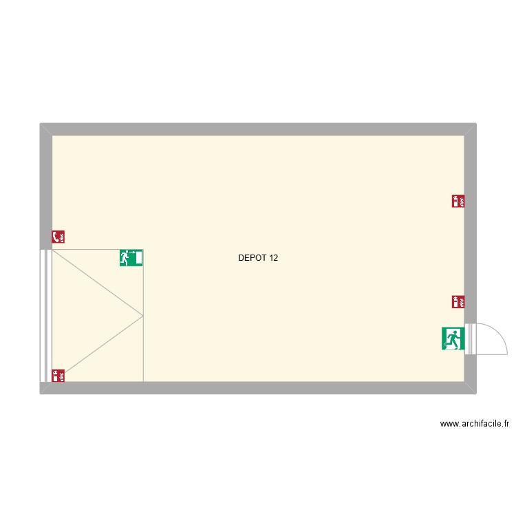 DEPOT 12. Plan de 1 pièce et 49 m2