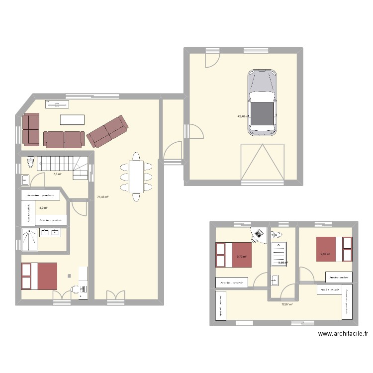 TP2. Plan de 8 pièces et 163 m2