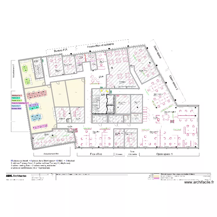 F16 + Flon. Plan de 22  et 641 m²
