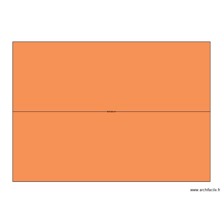 bat. Plan de 1 pièce et 158 m2