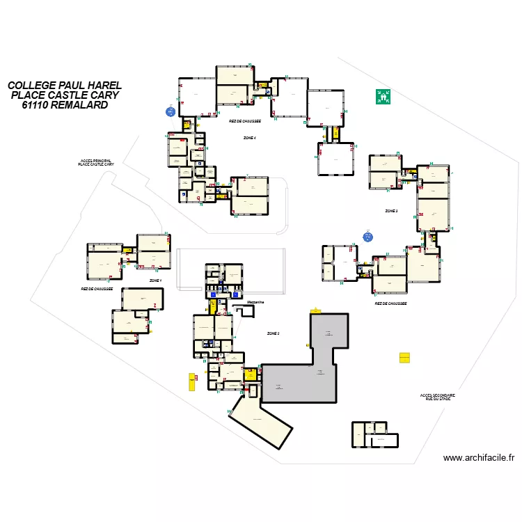 COLLEGE REMALARD. Plan de 109  et 2657 m²