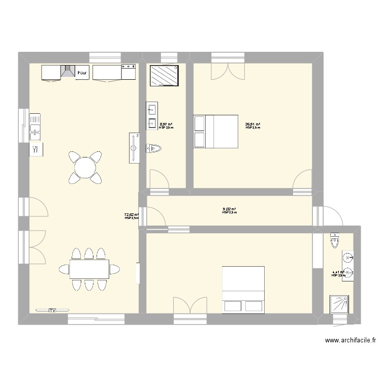 2613 ROUTE DE LAFRANCAISE. Plan de 5 pièces et 122 m2