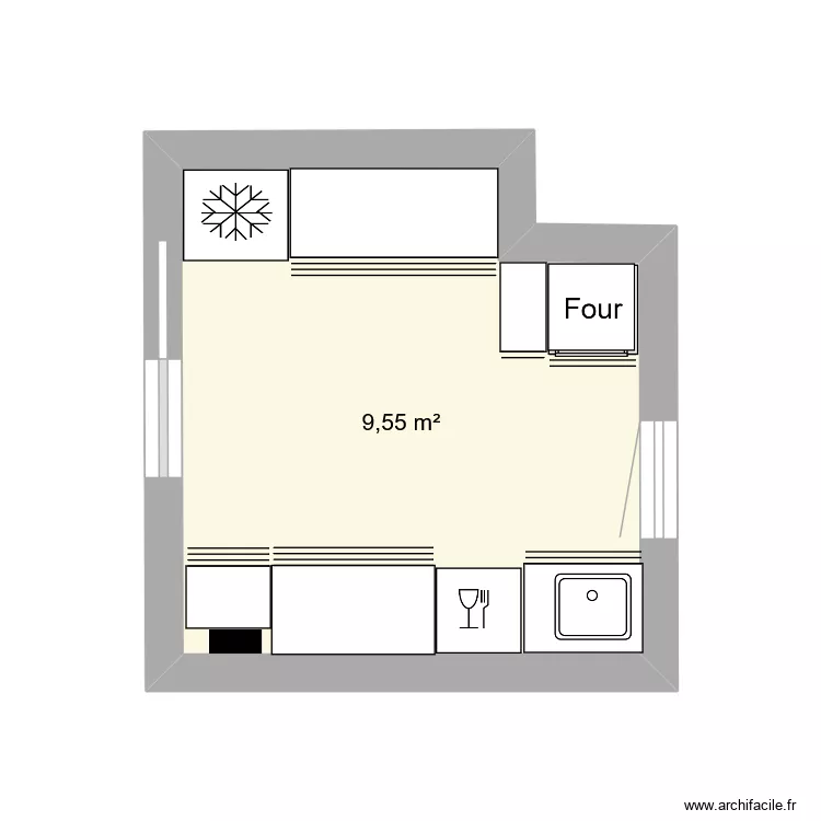 cuisine 2. Plan de 1 et 10 m² cuisine 2. Plan de 1 et 10 m²