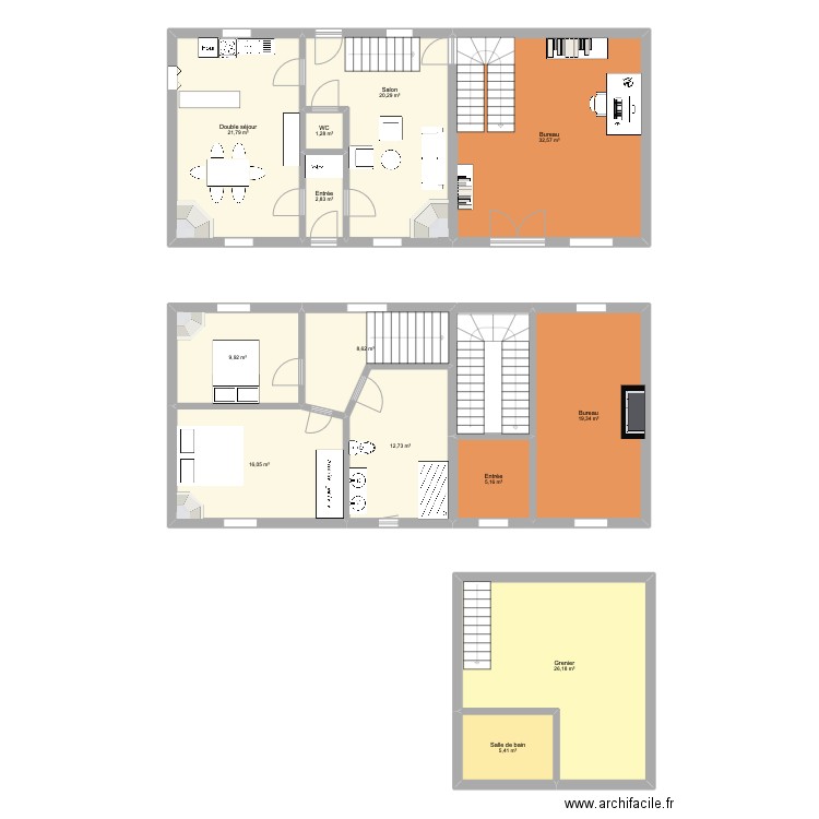 Saint-Julien-Le-Châtel v1. Plan de 0 pièce et 0 m2