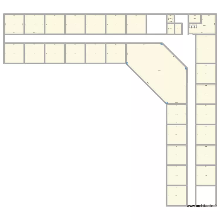 aile 1. Plan de 31 Pièces et 850 m² aile 1. Plan de 31 Pièces et 850 m²