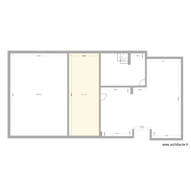 MAISON PERCHICOT - RDC. Plan de 4  et 106 m²