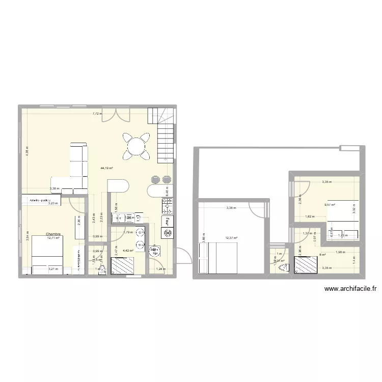 TRY2. Plan de 8 et 92 m² TRY2. Plan de 8 et 92 m²