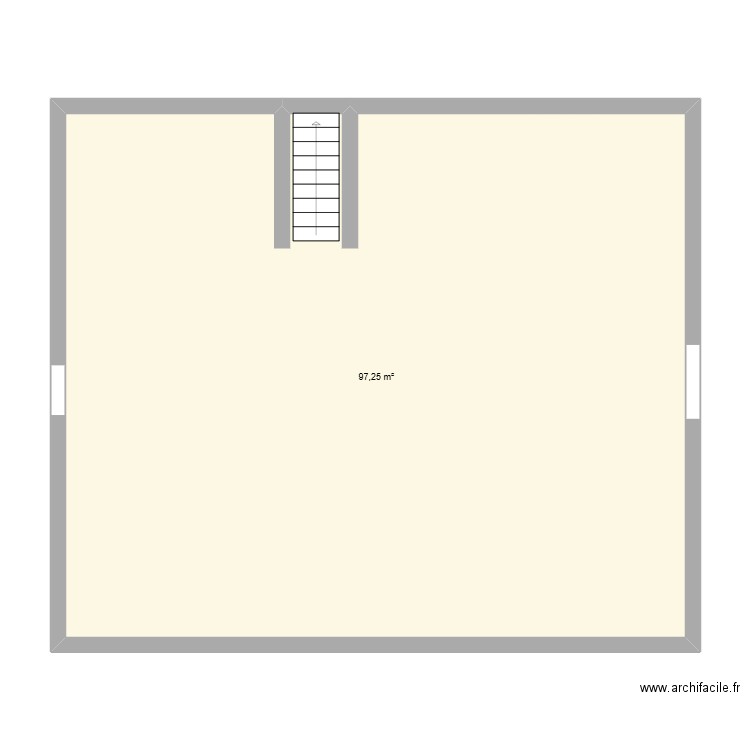 Aime r+2. Plan de 1 pièce et 97 m2