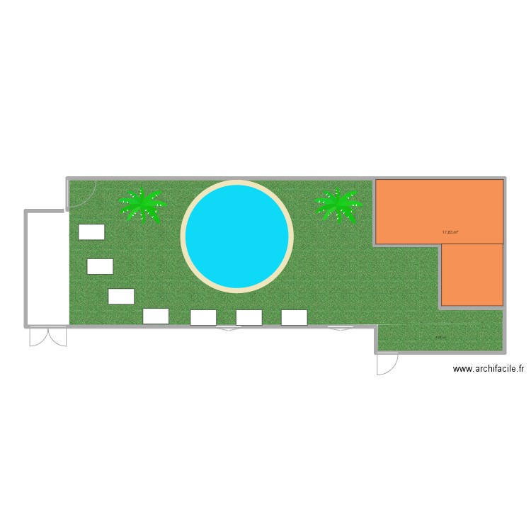 maison. Plan de 1 pièce et 18 m2