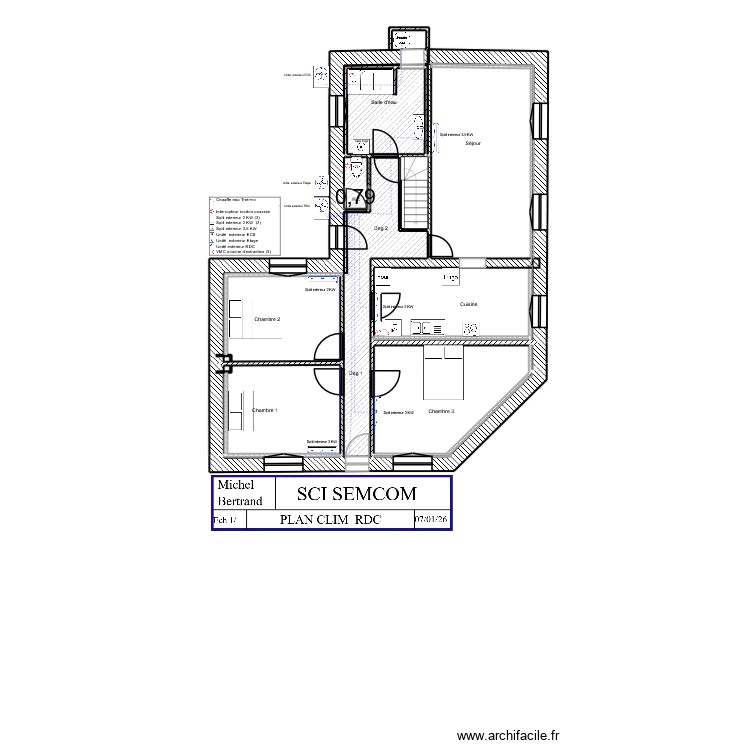 SCI SEMCOM CLIM RDC. Plan de 0 pièce et 0 m2