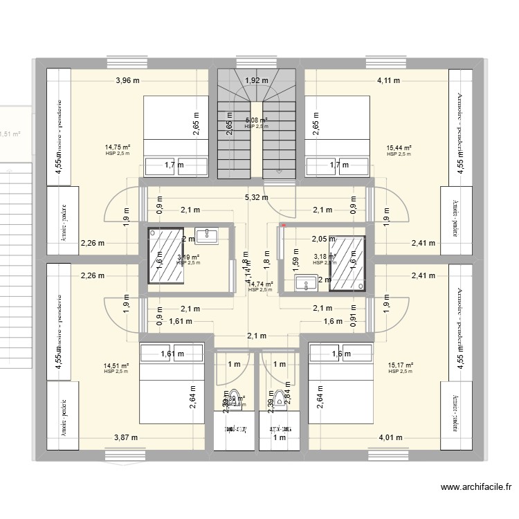 Forchies 2 sexcond floor PROJECTION 2. Plan de 0 pièce et 0 m2