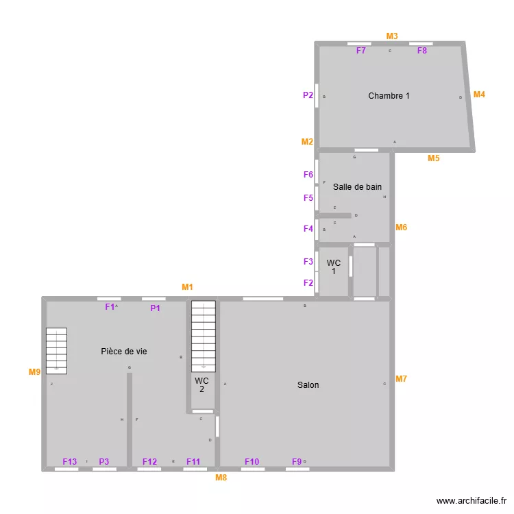 Chapellier ye dpe. Plan de 8  et 107 m²