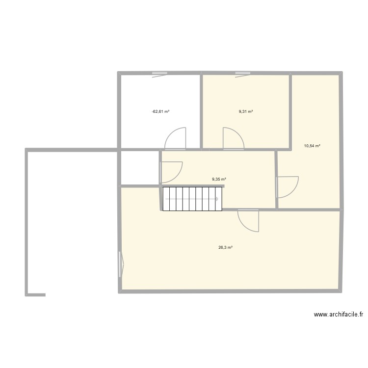 S(Soul Chantal etWilliam. Plan de 5 pièces et 64 m2