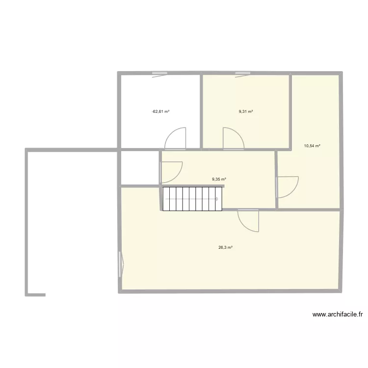 S(Soul Chantal etWilliam. Plan de 5 pièces et 64 m²