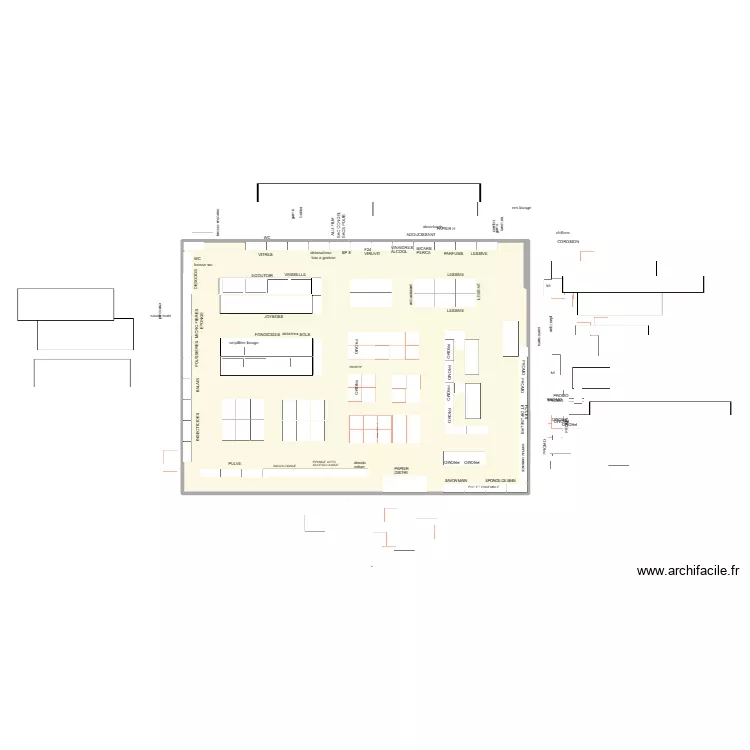 MAG 3.2. Plan de 1  et 281 m²
