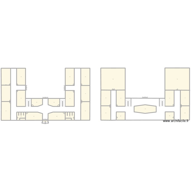 Mon école. Plan de 27 pièces et 3444 m2