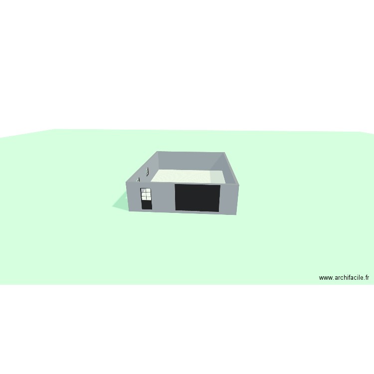 garage. Plan de 1 pièce et 102 m2