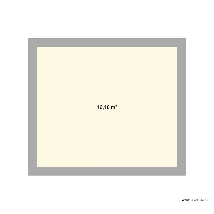 court arri&egrave;re. Plan de 1  et 16 m²