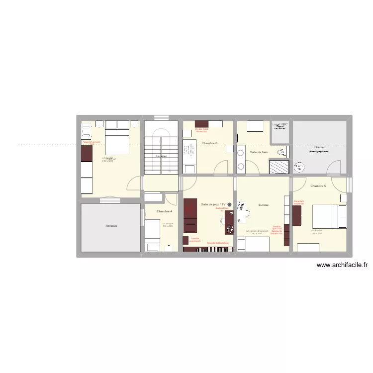 Chic &agrave; Chic Etage (Agrandissement). Plan de 