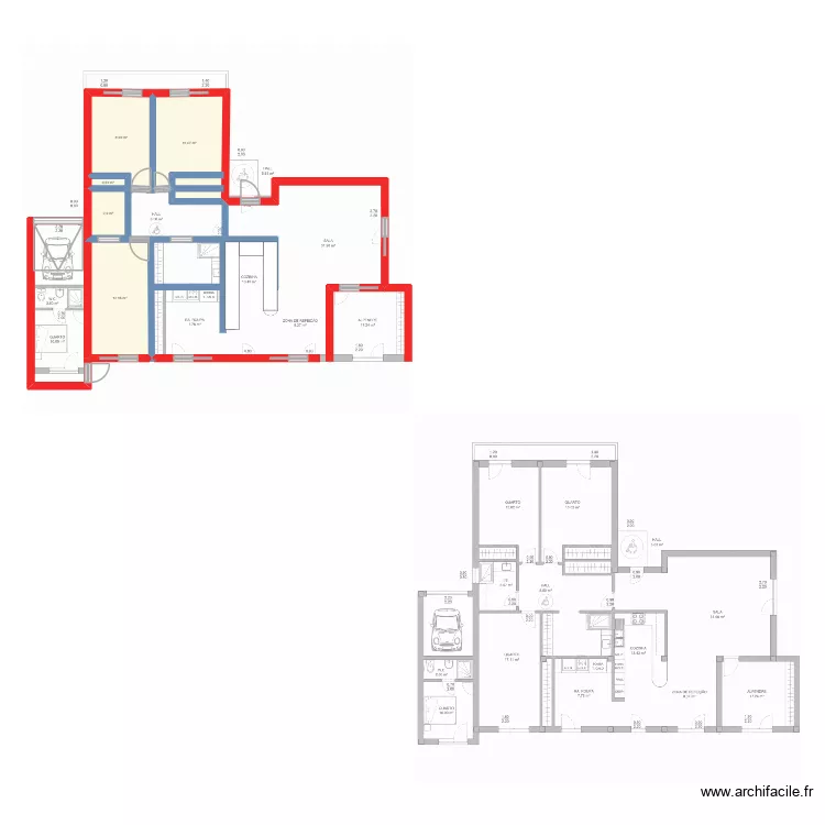 Casa Escravilheira. Plan de 5  et 36 m²