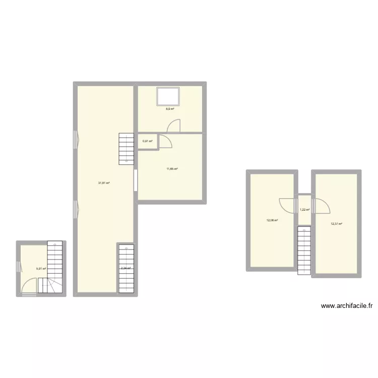 PARILLOT GILLES. Plan de 9 et 87 m² PARILLOT GILLES. Plan de 9 et 87 m²