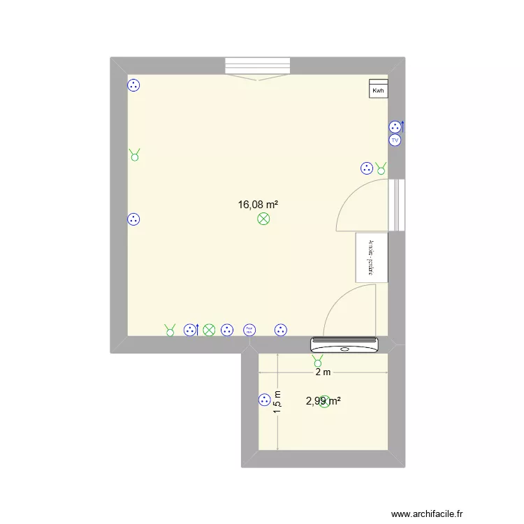 app 01 &eacute;l&eacute;ctricit&eacute;. Plan de 