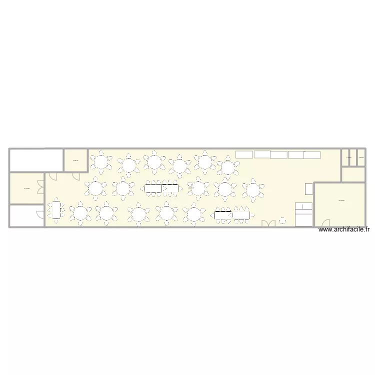 am&eacute;nagement salle. Plan de 