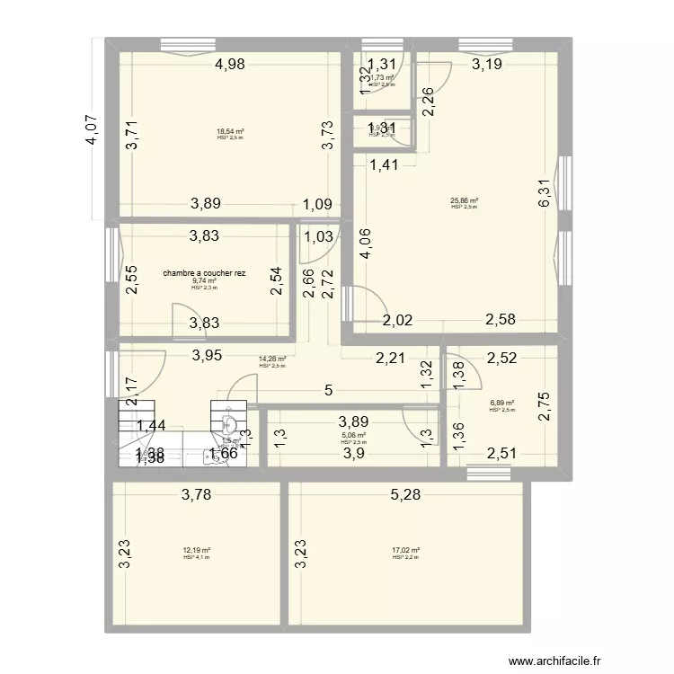Maison chevrier final avec toit 2. Plan de 30  et 300 m²
