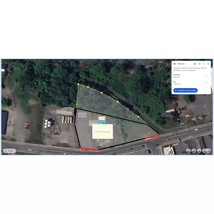 Implantation ( entreposage Hydro-Qu&eacute;bec ). Plan de 