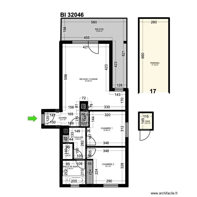 BI 32046. Plan de 0 pièce et 0 m2
