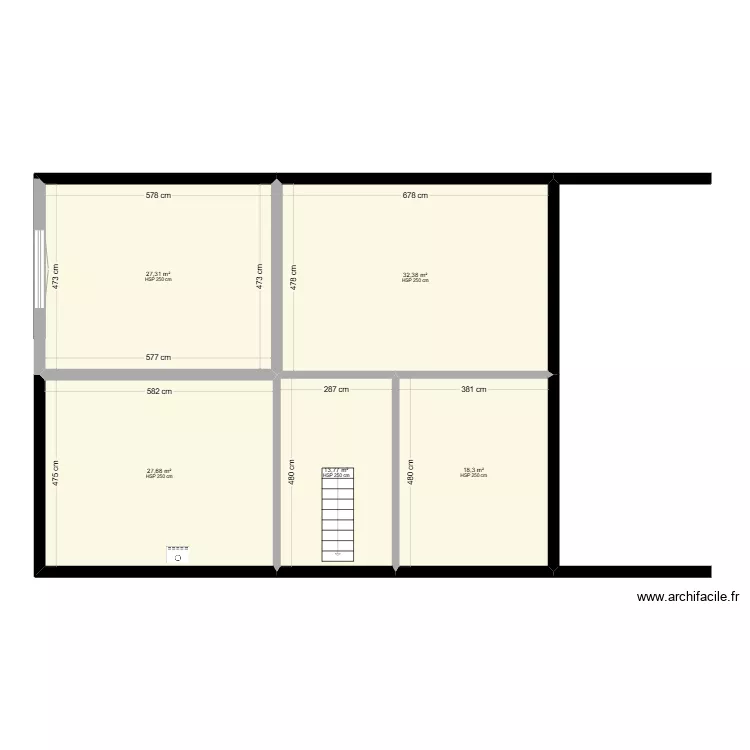 Maison ETAGE. Plan de 